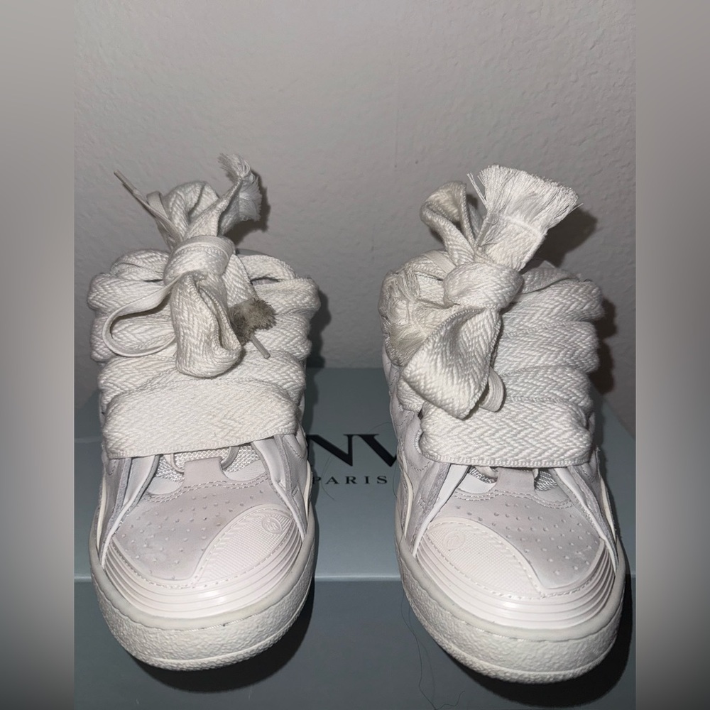 Lanvin White Sneakers with Unique Design